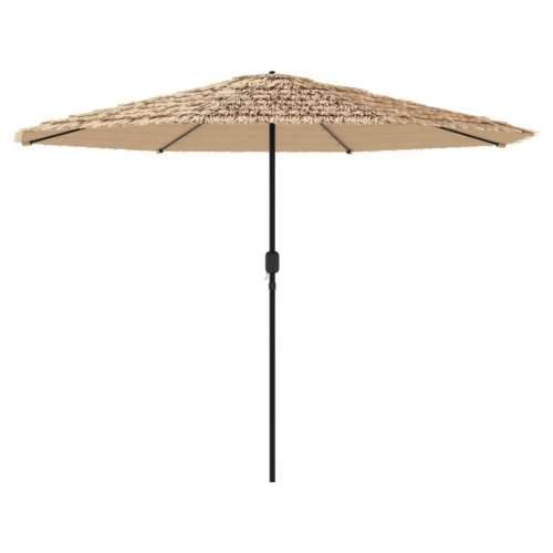 Vrtni suncobran LED s čeličnom šipkom smeđi 388x388x248 cm - 388 x 388 x 248 cm 1 Cijena