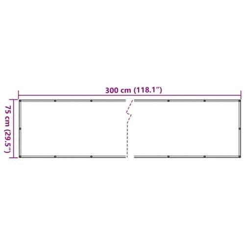 Balkonski zaslon za privatnost krem 300 x 75 cm PVC - Krema 300 x 75 cm 1 Cijena