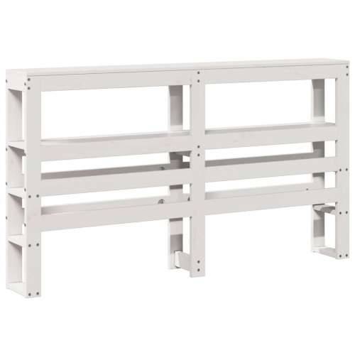 Uzglavlje s policama bijeli 140 cm od masive borovine - Bijela 146 x 19 x 82 cm 1 Cijena