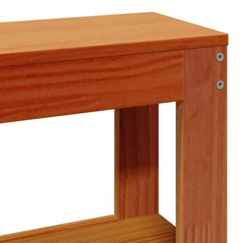 Uzglavlje s policama voštano smeđe 90 cm od masivne borovine - Voštano smeđa 96 x 19 x 82 cm 1 Cijena