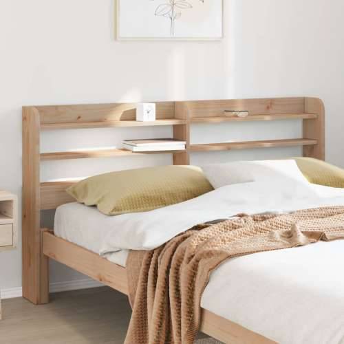 Uzglavlje s policama 120 cm od masive borovine - Prirodna 130 x 16 x 82 cm 1 Cijena
