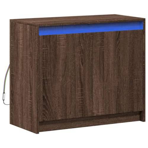 Komoda s LED boja smeđeg hrasta 72x34x61 cm konstruirano drvo - Smeđi hrast 1 Cijena