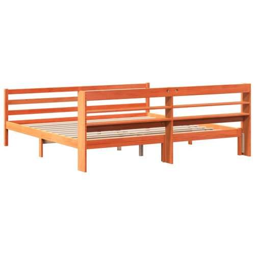 Okvir kreveta bez madraca voštano smeđi 200x200 cm od borovine - Voštano smeđa 200 x 200 cm Cijena