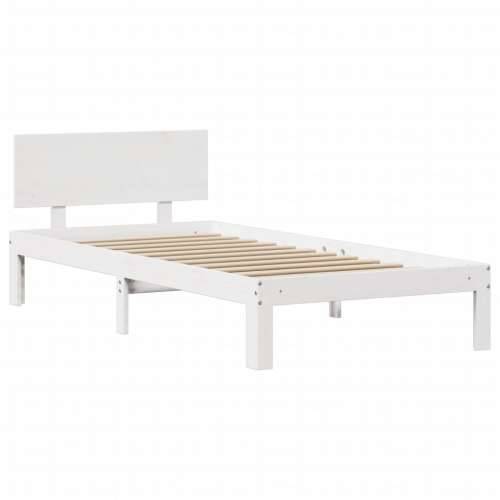 Okvir kreveta s uzglavljem bez madraca bijeli 100x200 cm - Bijela 100 x 200 cm Cijena