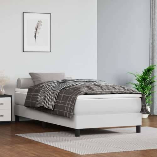 Dječji madrac s džepičastim oprugama bijeli 80x160cm lažna koža - Bijela 80 x 160 cm 1 Cijena