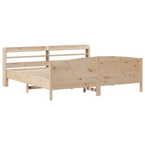 Okvir kreveta bez madraca 200 x 200 cm od masivne borovine - Prirodna 200 x 200 cm Cijena