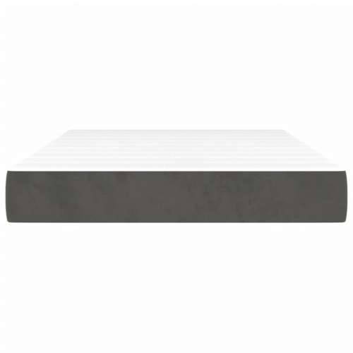Madrac s oprugama tamnosivi 140x210x20 cm baršunasti - Tamno siva 140 x 210 cm 1 Cijena