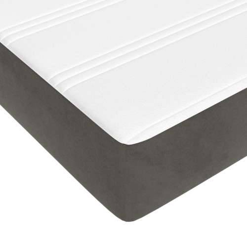 Madrac s oprugama tamnosivi 140x210x20 cm baršunasti - Tamno siva 140 x 210 cm 1 Cijena