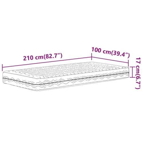 Madrac od pjene bijeli 100x210 cm tvrdoća H2 H3 - 100 x 210 cm 1 Cijena