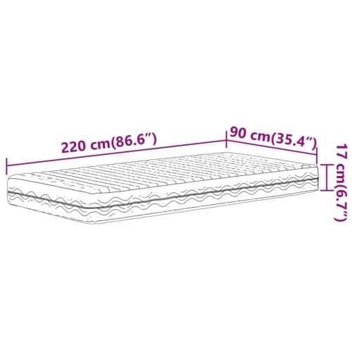 Madrac od pjene bijeli 90x220 cm tvrdoća H2 H3 - 90 x 220 cm 1 Cijena