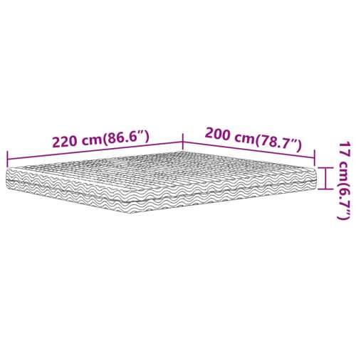 Madrac od pjene bijeli 200 x 220 cm tvrdoća H2 H3 - 200 x 220 cm 1 Cijena