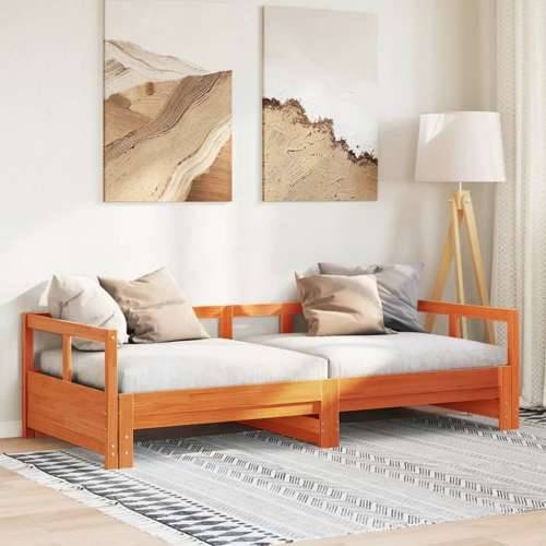 Dnevni krevet bez madraca voštano smeđi 80 x 200 cm od borovine - Voštano smeđa 80 x 200 cm Ne Cijena