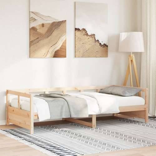 Dnevni krevet prirodne boje 80 x 200 cm od masivne borovine - Prirodna 80 x 200 cm Ne Cijena