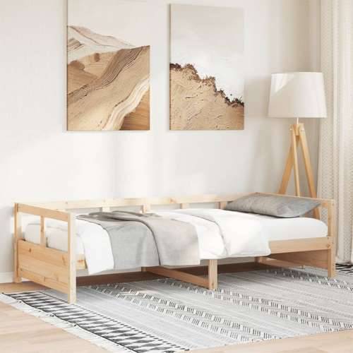 Dnevni krevet prirodni 90 x 190 cm od masivne borovine Prirodna 90 x 190 cm Ne Cijena