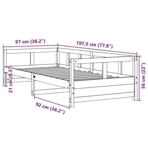 Dnevni krevet prirodni 90 x 190 cm od masivne borovine Prirodna 90 x 190 cm Ne Cijena