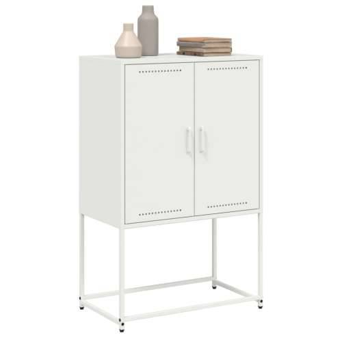 Visoka komoda bijela 68,5 x 38,5 x 107 cm čelična Bijela 1 Cijena