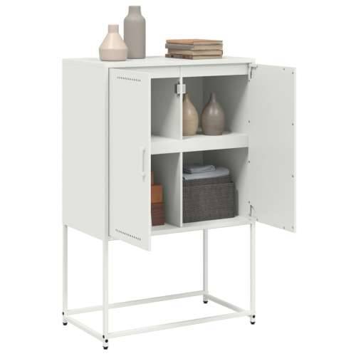 Visoka komoda bijela 68,5 x 38,5 x 107 cm čelična Bijela 1 Cijena