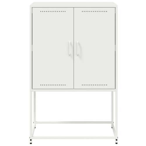 Visoka komoda bijela 68,5 x 38,5 x 107 cm čelična Bijela 1 Cijena