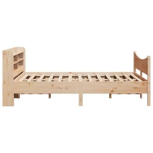 Okvir za krevet s uzglavljem 150 x 200 cm borovina - Prirodna 150 x 200 cm Cijena
