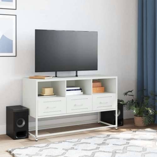 TV ormarić bijeli 100,5 x 39 x 60,5 cm čelični Bijela 1 Cijena