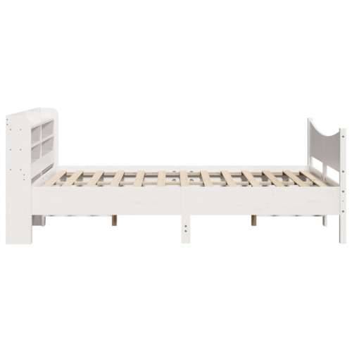 Okvir za krevet s uzglavljem bijeli 135 x 190 cm od borovine - Bijela 135 x 190 cm Cijena