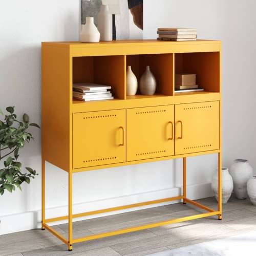 Komoda boja senfa 100,5x39x107 cm čelični - Žuta 1 Cijena