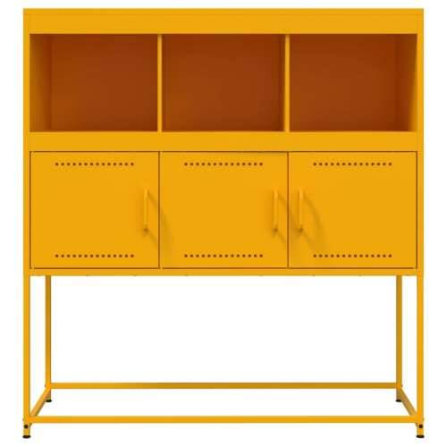 Komoda boja senfa 100,5x39x107 cm čelični - Žuta 1 Cijena