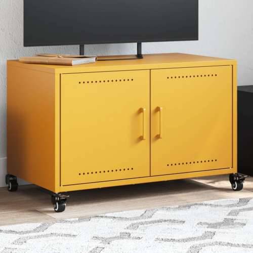 TV ormarić boja senfa 68 x 39 x 43,5 cm čelični - Žuta 1 Cijena