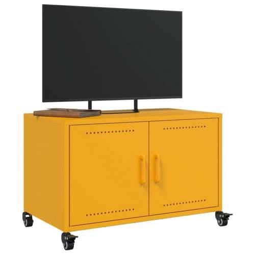 TV ormarić boja senfa 68 x 39 x 43,5 cm čelični - Žuta 1 Cijena