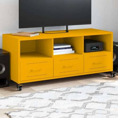 TV ormarić boja senfa 100,5x39x43,5 cm čelični - Žuta 1 Cijena