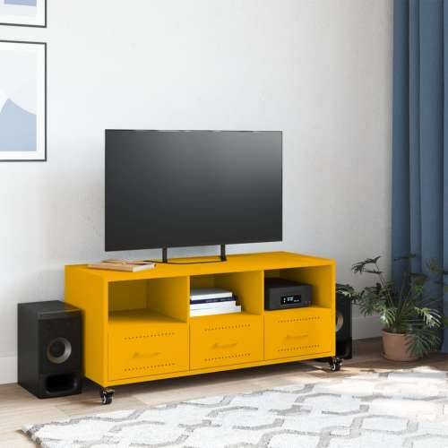 TV ormarić boja senfa 100,5x39x43,5 cm čelični - Žuta 1 Cijena