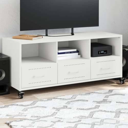 TV ormarić bijeli 100,5 x 39 x 43,5 cm čelik - Bijela 1 Cijena