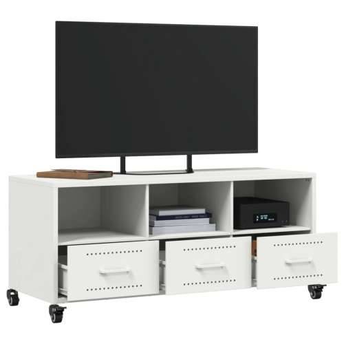 TV ormarić bijeli 100,5 x 39 x 43,5 cm čelik - Bijela 1 Cijena