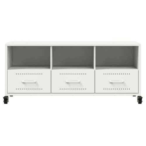 TV ormarić bijeli 100,5 x 39 x 43,5 cm čelik - Bijela 1 Cijena