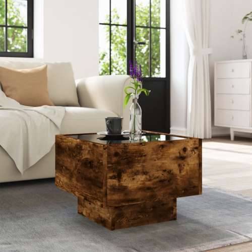 Bočni stolić LED boja hrasta 40 x 40 x 30 cm konstruirano drvo - Dimljeni hrast 40 x 40 x 30 cm 1 Cijena