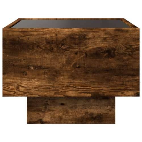 Bočni stolić LED boja hrasta 40 x 40 x 30 cm konstruirano drvo - Dimljeni hrast 40 x 40 x 30 cm 1 Cijena