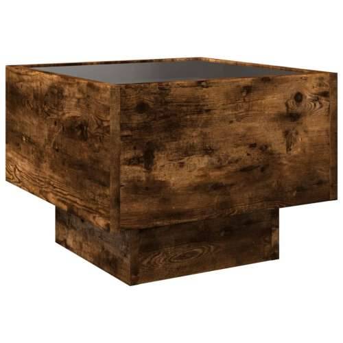 Bočni stolić LED boja hrasta 40 x 40 x 30 cm konstruirano drvo - Dimljeni hrast 40 x 40 x 30 cm 1 Cijena