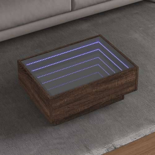 Stolić za kavu LED boja hrasta 70x50x30 cm konstruirano drvo - Smeđi hrast 70 x 50 x 30 cm 1 Cijena