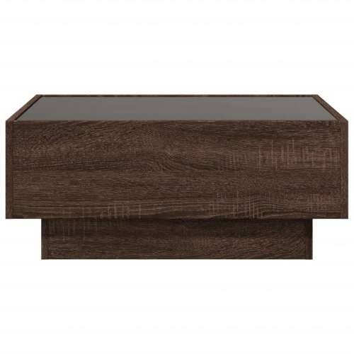 Stolić za kavu LED boja hrasta 70x50x30 cm konstruirano drvo - Smeđi hrast 70 x 50 x 30 cm 1 Cijena