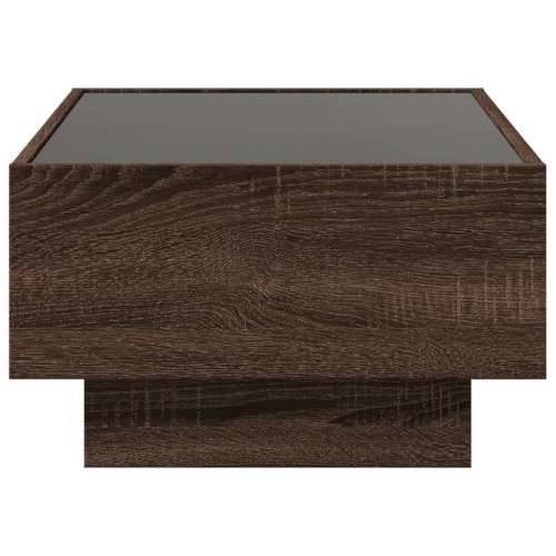 Stolić za kavu LED boja hrasta 70x50x30 cm konstruirano drvo - Smeđi hrast 70 x 50 x 30 cm 1 Cijena