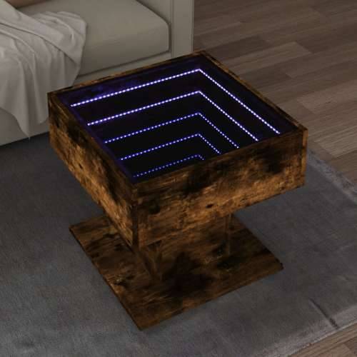 Stolić za kavu LED boja hrasta 50x50x45 cm konstruirano drvo Dimljeni hrast 1 50 cm Cijena