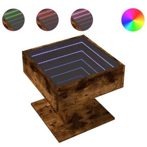 Stolić za kavu LED boja hrasta 50x50x45 cm konstruirano drvo Dimljeni hrast 1 50 cm Cijena