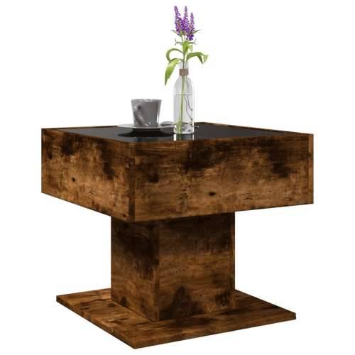 Stolić za kavu LED boja hrasta 50x50x45 cm konstruirano drvo Dimljeni hrast 1 50 cm Cijena