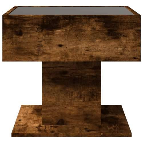 Stolić za kavu LED boja hrasta 50x50x45 cm konstruirano drvo Dimljeni hrast 1 50 cm Cijena