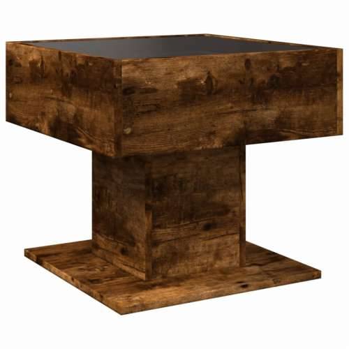 Stolić za kavu LED boja hrasta 50x50x45 cm konstruirano drvo Dimljeni hrast 1 50 cm Cijena