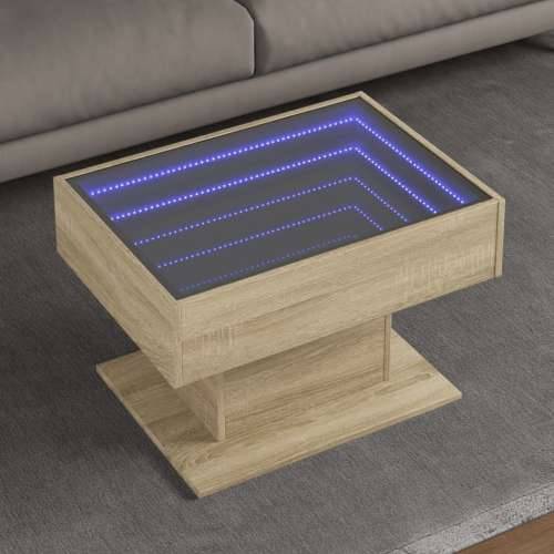 Stolić za kavu LED boja hrasta 70x50x45 cm konstruirano drvo sonoma hrast 1 70 cm Cijena