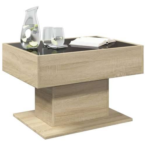 Stolić za kavu LED boja hrasta 70x50x45 cm konstruirano drvo sonoma hrast 1 70 cm Cijena