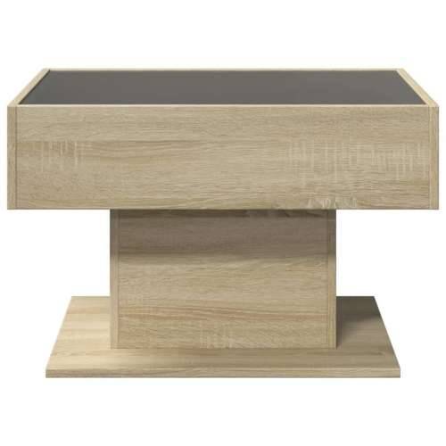 Stolić za kavu LED boja hrasta 70x50x45 cm konstruirano drvo sonoma hrast 1 70 cm Cijena