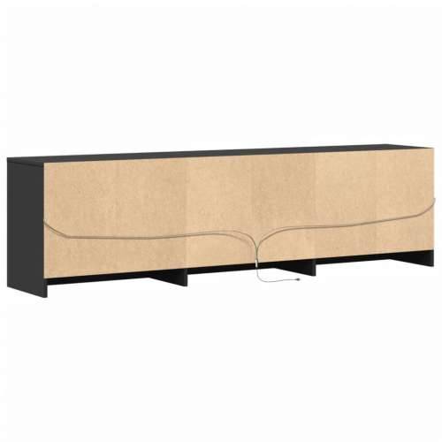 TV ormarić s LED svjetlima crni 180x34x50 cm konstruirano drvo - Crna 1 180 cm Cijena