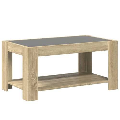Stolić za kavu LED boja hrasta 93x53x45 cm konstruirano drvo sonoma hrast 1 93 cm Cijena